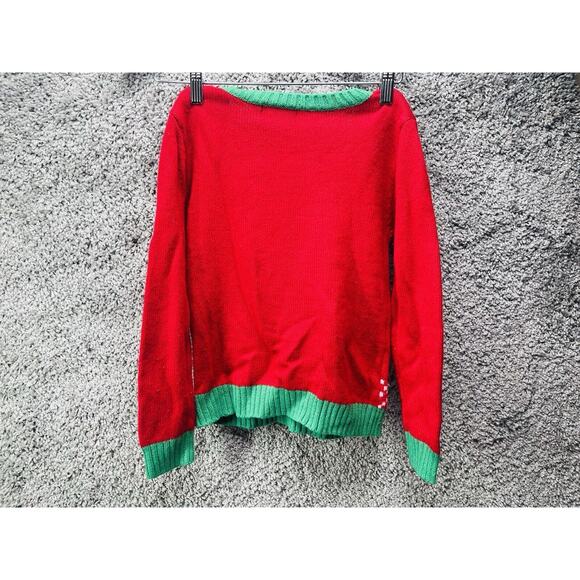 It's Our Time Reindeer Christmas Sweater Girls Size Medium Multicolor Holiday - Picture 10 of 10